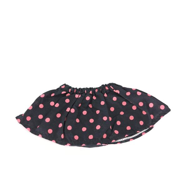 Unbranded Black & Hot Pink Polka Dot Ruffle Mini Pull On Skirt for 18" Dolls GUC - Picture 8 of 9